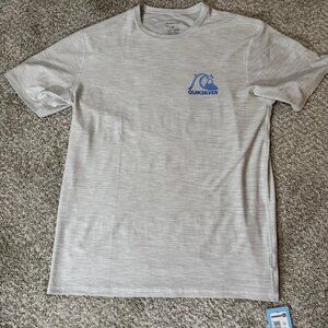 Quiksilver Shirt Mens Large Gray Amphibian Tee UPF 50+ Heritage Surf Rashguard